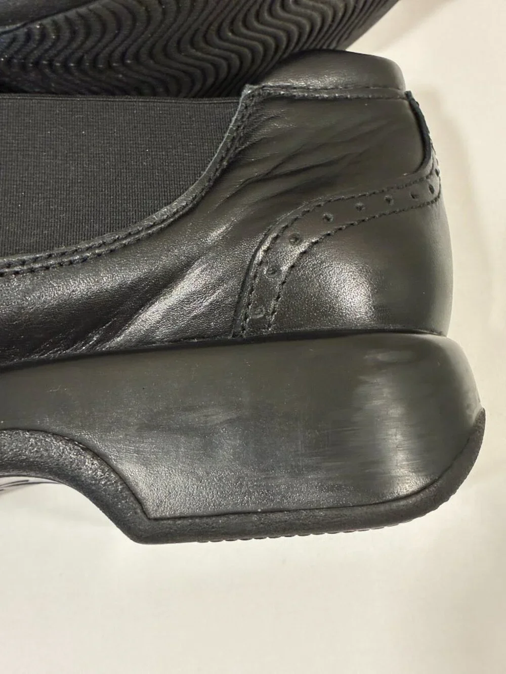 Dromedaris Falcon Black Leather Rocker Sole Loafer Women 10.5/11 EUC